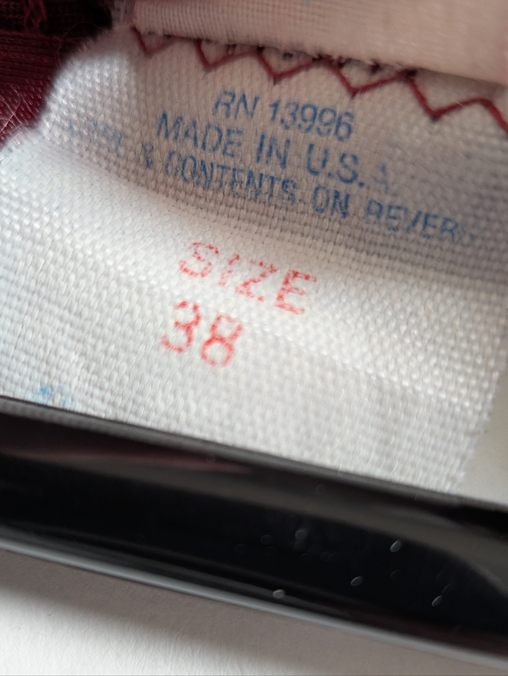 Vintage Slip Burgundy Women's Size 38 - Picture 10 of 11
